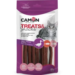 Camon - Treats & Snacks Cat Stick di Anatra Salmone e Tonno* Snack E Masticabili Per Gatti