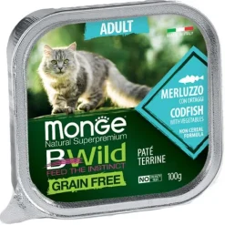 Monge - BWild Adult Paté Terrine Merluzzo con Ortaggi* Adult