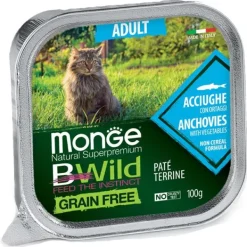 Monge - BWild Adult Paté Terrine Acciughe con Ortaggi* Adult